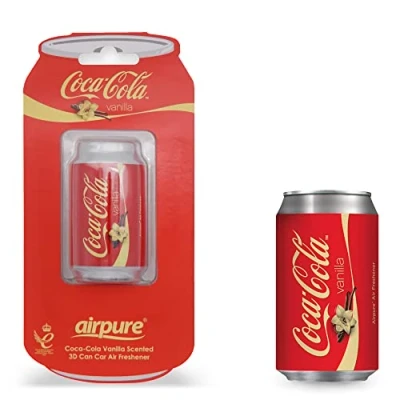 Image of Airflair&#039; Coca Cola 3D Tin Vanilla Air Freshener Can for Ventilation Clip