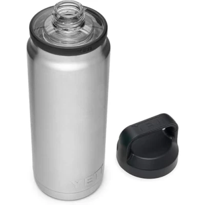 Image of YETI Rambler Bottle Chug, Vaccum Insulated Stainless Steel with Chug Cap, Steel, 26 oz (760 ml)