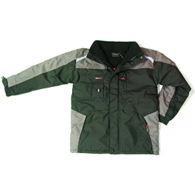 Image of TuffStuff Cleveland Fleece Lined Men&#039;s Jacket Coat Waterproof Windproof Warm Detachable Hood Inside Pocket Mobile Black/Grey XL (48 50&#039;&#039; Chest)
