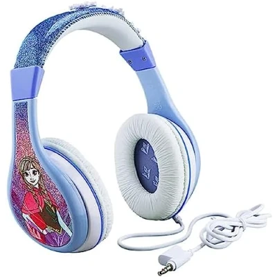Image of eKids Frozen 2 Kids Headphones, Adjustable Headband, Stereo Sound, 3.5Mm Jack, Wired Headphones for Kids, Tangle Free, Volume Control Childrens Over Ear School Home Packaging