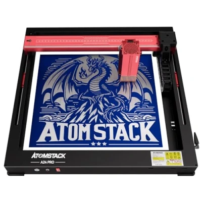 Image of ATOMSTACK A24 Pro Laser Engraving Machine, 24W Engraver Cutter with 600mm/s High Speed, Can Cut 10mm Paulownia Boards in One Pass, Tank Chain Design, Non Clogging Module