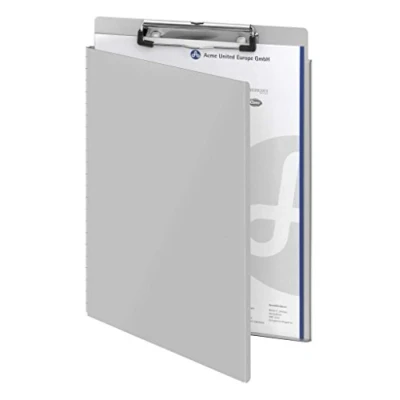 Image of Westcott E 17005 00 Aluminium clipboard, A4, with protective flap and suspension eyelet