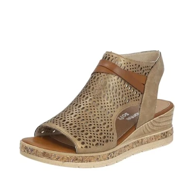 Image of Remonte Women&#039;s Ankle Sandals D3075, Sandals, Metallic 90, 8 UK