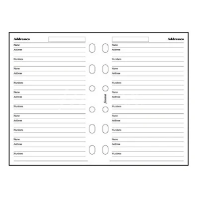 Image of Filofax 210201 notebook spare parts