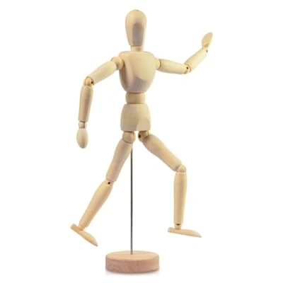 Image of Mannequin Body, Wooden Manikin Body Drawing Artist with Stand and Flexible Joints for Decoration Sketching &amp; Painting(20cm/8 inch)