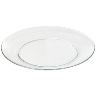 Image of Duralex 3006AF06/4 Made in France, LYS Dinnerware 9 1/4 Inch Dinner Plate. Set of 4, Glass, Clear