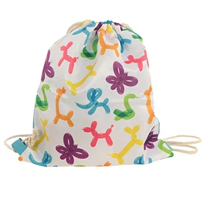 Image of Puckator Drawstring Bag, Balloonies Balloon Animals, Multicolour, Polyester, 39x33.5x0.5cm, CBAG72