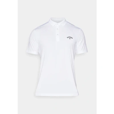 Image of Callaway Golf Mens Tournament LC Logo Polo Shirt Bright White XL