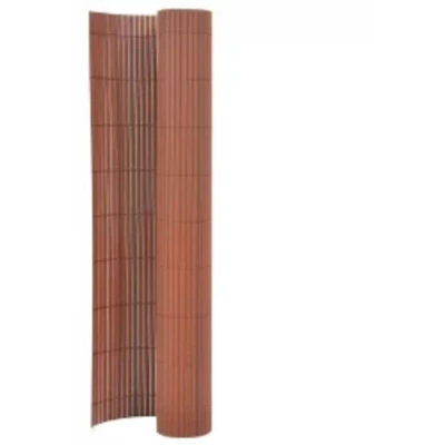 Image of vidaXL Double Sided Garden Fence 110x400 cm Brown