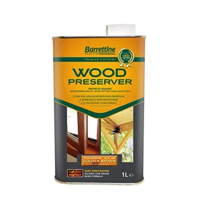 Image of Barrettine Premier Wood Preserver 1L Golden Brown