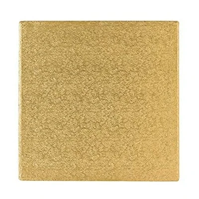 Image of 12&#039;&#039; (304mm) Cake Board Square Gold Fern Single