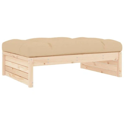 Image of vidaXL Garden Footstool 120x80 cm Solid Wood Pine