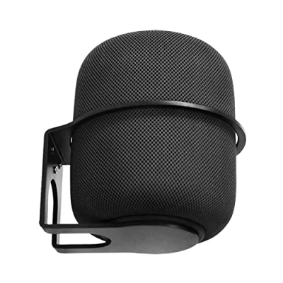 Image of Growalleter Metal Wall Mount for 2023 HomePod 2nd Generation/1nd Generation Speaker,Stand Space Saving Compatible with 2nd/1nd Cord Management (Black)