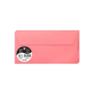Image of Clairefontaine Ref 5355C Pollen Adhesive Envelopes (Pack of 20) DL Sized, 120gsm Paper, Printer Compatible, Acid Free, Strip for Easy Seal Lychee