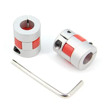 Image of Zeberoxyz 2PCS 10mm to Aluminium Plum Flexible Shaft Coupling Diameter 20mm Length 25mm Connector Coupler for 3D Printer CNC Machine and Servo Stepped Motor（10x10mm）