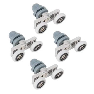 Image of Wincal Wheel Rollers, 4Pcs Bathroom Sliding Roller Double Shower Door Rollers Runners Wheels Track Glass Door(23mm)