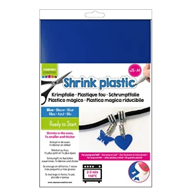Image of Vaessen Creative Shrink Plastic, 25 Sheets, 21 x 30 cm, Fun Arts and Crafts Projects for All Ages