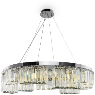 Image of Modern Colline 9 Light Chrome Pendant Ceiling