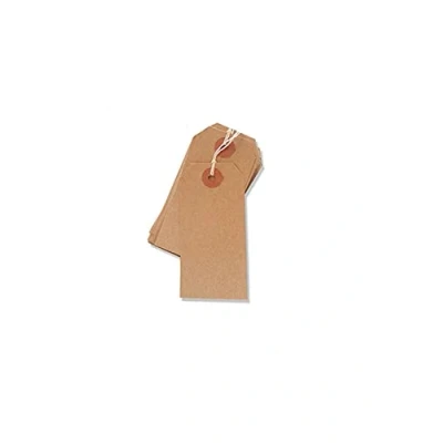 Image of 200 Pack 96 x 48mm Brown Buff Strung Tags 977298