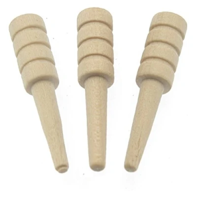 Image of Pack of 3 grooved wooden cribbage pegs Natural Birch