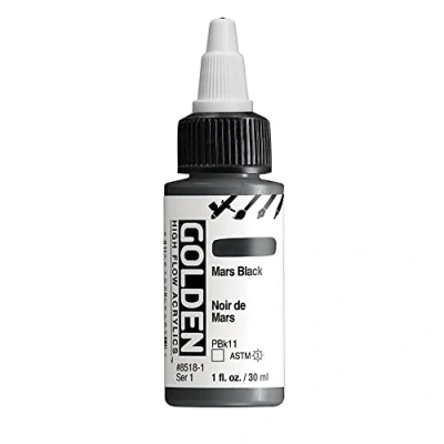 Image of Golden : High Flow Acrylic Paint 30ml (1oz): Mars Black S1