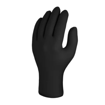 Image of Skytec TX524 Black Nitrile Disposable Gloves,(100PCS) Latex Free, Powder Exam Gloves, Disposable, Surgical, Cleaning, Food Extra Strong, Black,Small