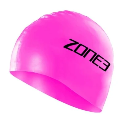 Image of ZONE3 Silicone Swim Cap 48g Hi Vis Pink Waterproof Swimming Hat