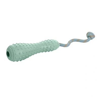 Image of RUFFWEAR Gourdo Dog Toy, Interactive Tug Game, Resilient Natural Rubber Throw/Catch Toy with Kernmantle Rope Lanyard, Indoor/Outdoor Boredom Breaker Chew Safe Device, Sage Green, Small