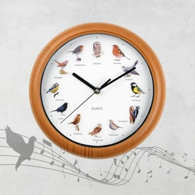 Image of EASYmaxx Wall Clock, Wood Look, 25 x 4 cm