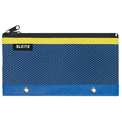 Image of Leitz 2 Pocket Pencil Case Wallet with Eyelets, Blue, Urban Chic Range, 60130032