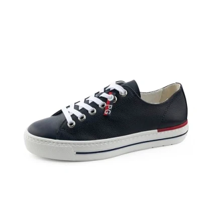 Image of Paul Green Women Lace Up Shoes 4760, Ladies Comfort Width: Regular (WMS),Comfort Low Shoe,Comfortable,Laces,Dunkelblau (Black),38 EU / 5 UK