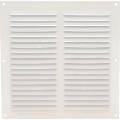 Image of Amig Square Aluminium Air Vent Grille Ideal for Kitchen and Bathroom Ceilings Dimensions: 200 x mm Colour: White