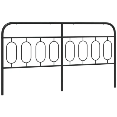 Image of vidaXL Metal Headboard Black 183 cm