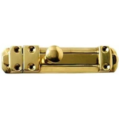 Image of Merriway BH02590 Tower Surface Slide Door Bolt, 150mm (6 inch) Polished Brass
