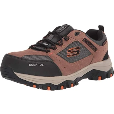 Image of Skechers Work Greetah 77183 Men&#039;s Oxford 10 D(M) US Brown Black