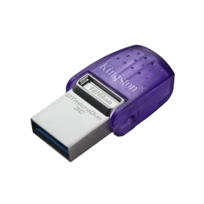Image of Kingston DataTraveler microDuo 3C USB Flash Drive 128GB Gen 3 Type C and A DTDUO3CG3/128GB