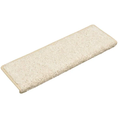 Image of vidaXL Carpet Stair Treads 15 pcs 65x21x4 cm White