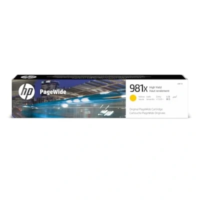 Image of HP L0R11A 981X High Yield Original PageWide Cartridge, Yellow, Single Pack
