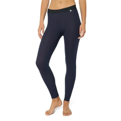 Image of DANISH ENDURANCE Thermal Leggings Women, Merino Wool Womens Long Johns, Warm Base Layer Leggings, Dark Navy, L