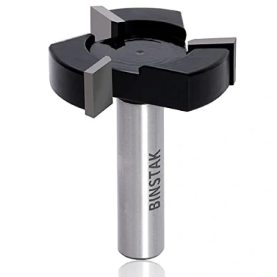 Image of CNC Spoilboard Surfacing Router Bits, 1/2 inch Shank 2 Cutting Diameter, Slab Flattening Bit Planing Wood Milling Cutter Planer Woodworking Tool by NITOMAK (Carbide)