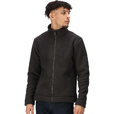 Image of Regatta Mens Garrian II Full Zip Sherpa Lined Fleece Jacket Grey 4XL