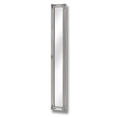 Image of Hill 1975 Baroque Slim line Antique Silver Full Length Mirror, Wood, Glass, Mixed, 3.1 x 19 135cm
