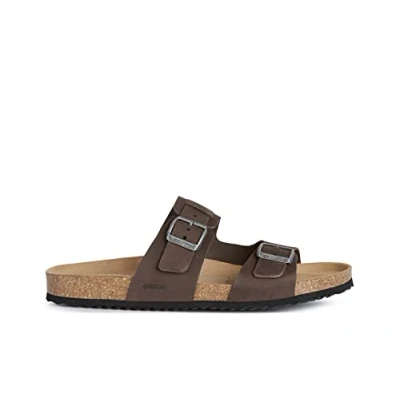 Image of Geox Mens U Ghita B Sandals, Dk Coffee, 9 UK