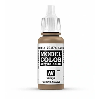 Image of Vallejo Model Color 17 ml Acrylic Paint Us Tan Earth