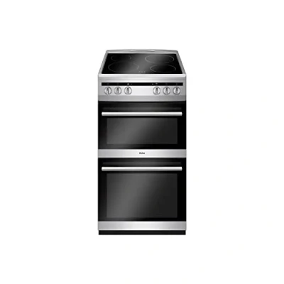 Image of Amica AFC5100SI 50cm Electric Double Cavity Cooker With Ceramic Hob Silver