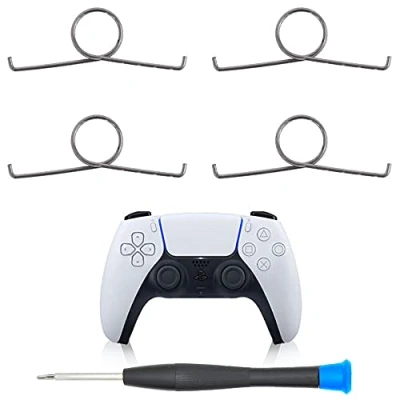 Image of MMOBIEL 4 Pcs L2 R2 Trigger Button Springs for PlayStation 5 PS5 DualSense Controller CFI ZCT1W Incl. (+) Screwdriver