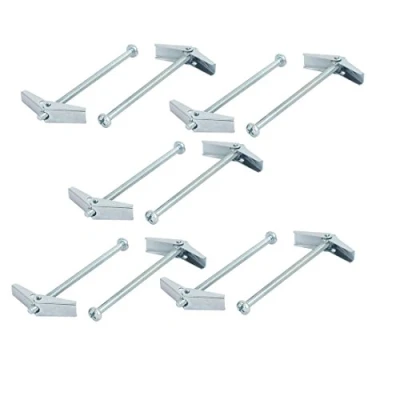 Image of Sourcingmap M4 x 75mm Male Thread Spring Loaded Hollow Wall Round Head Toggle Bolt 10pcs
