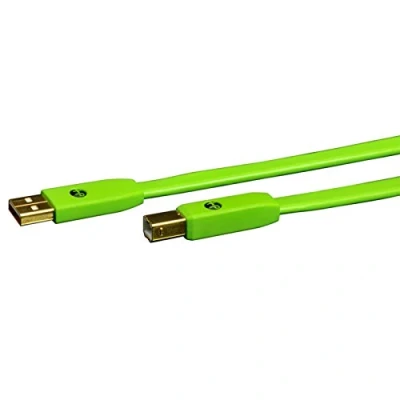 Image of Neo by Oyaide d+ USB (Class B) Hi Speed and Durable Digital Cable for DJ’s, Musicians Producers, Green