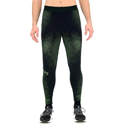 Image of UYN O102143 RUNNING EXCELERATION LONG Pants Men&#039;s Black/Fluo Yellow M