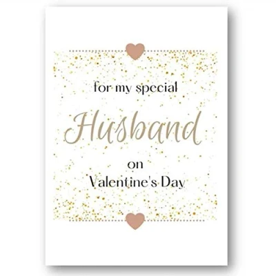 Image of Second Ave Husband Valentine Card For Him Cute Romantic Heart Design 4